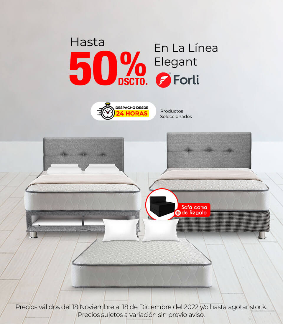 Hasta el 50% Dscto en La Línea Elegant (Logo Forli) Despacho desde 24 Hrs (Productos Seleccionados)