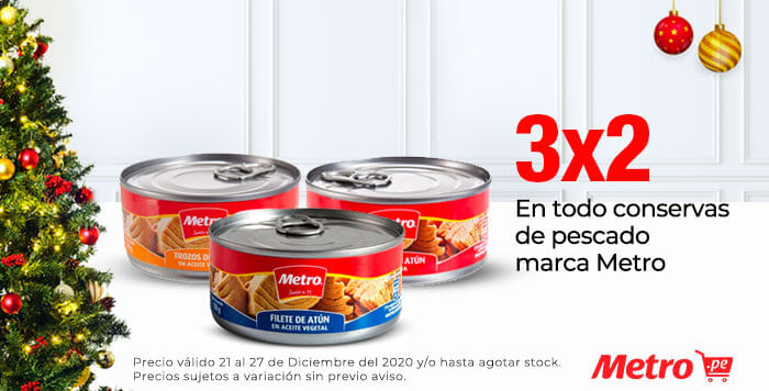 3x2 conservas de pescado marca Metro