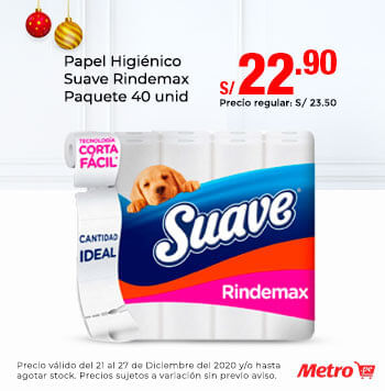 Papel Higiénico Suave Rindemax Paquete 40 unid