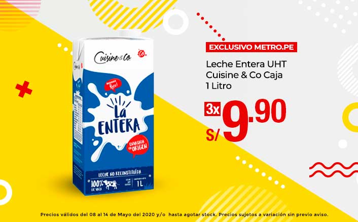 Leche Entera UHT Cuisine & Co Caja 1 Litro