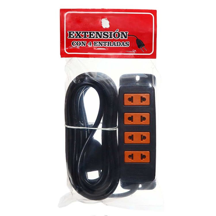 Extension-Negra-3-mts-con-4-Entradas-Kamasa Extension-Negra-3-mts-con-4-Entradas-Kamasa