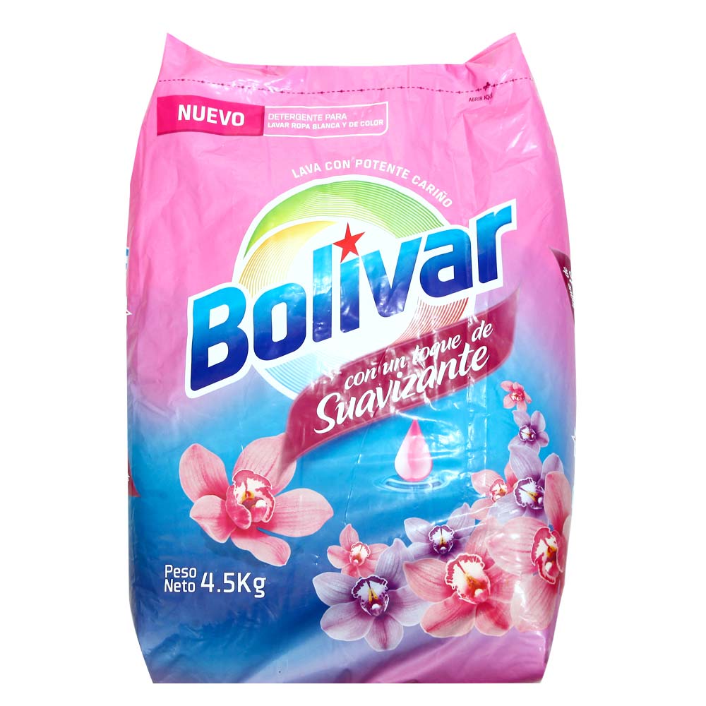 Detergente en Polvo Bolivar con un Toque de Suavizante Bolsa 4.5 Kg - Wong