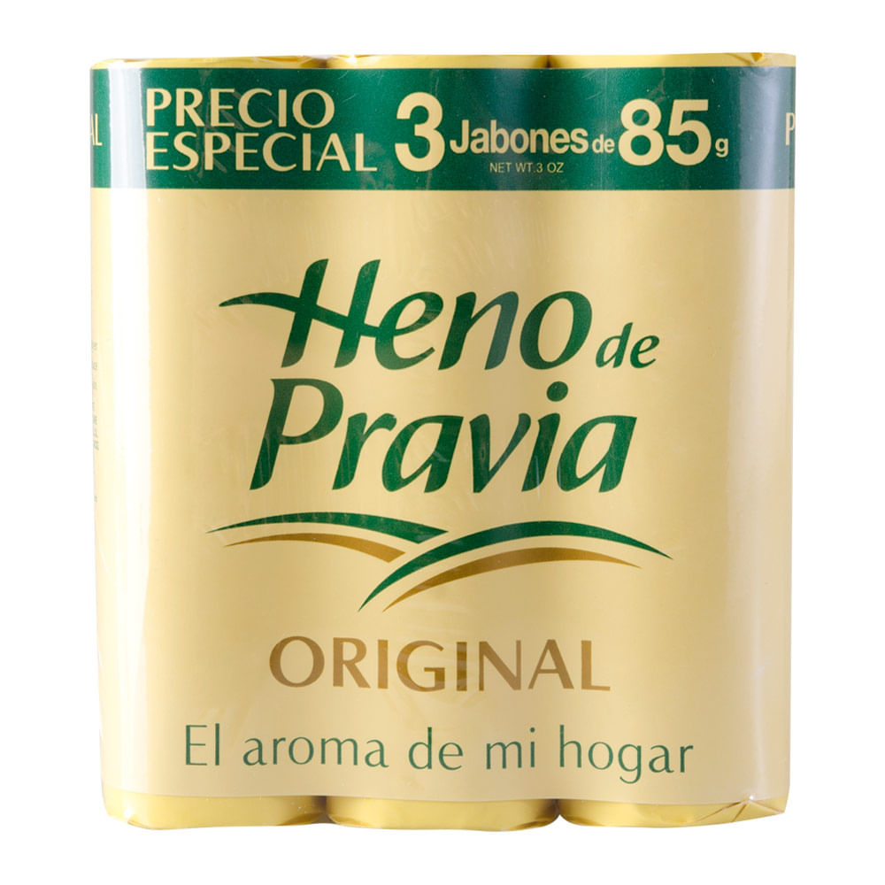 Jabón en Barra Heno de Pravia Original Pack 3 Unidades de 85 g c/u