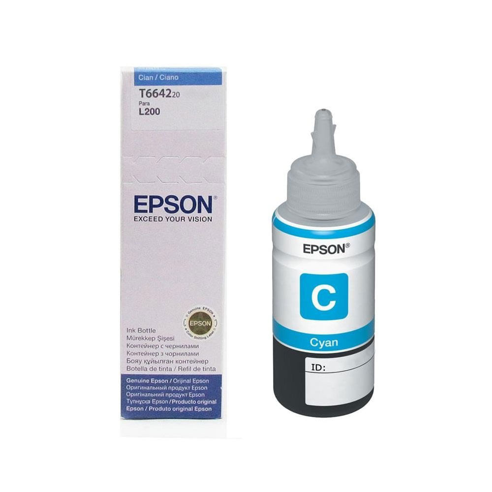 Epson Botella de Tinta T664 Cian 70ml