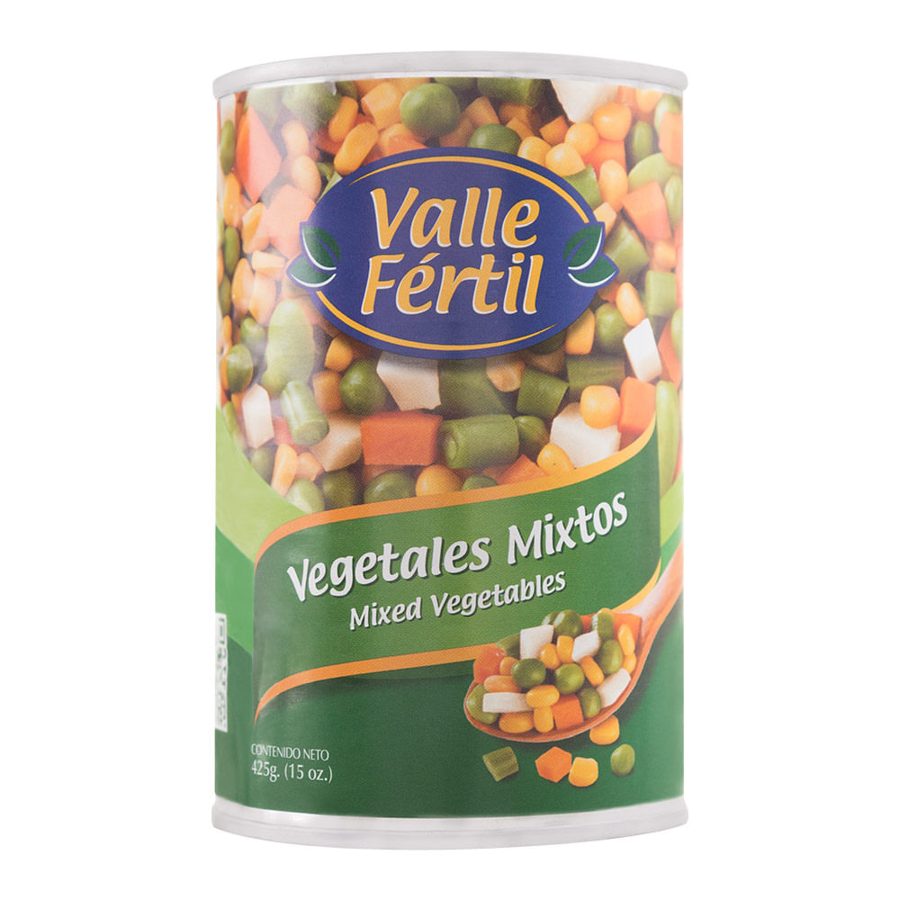 Vegetales Mixtos Valle Fértil Lata 425 g