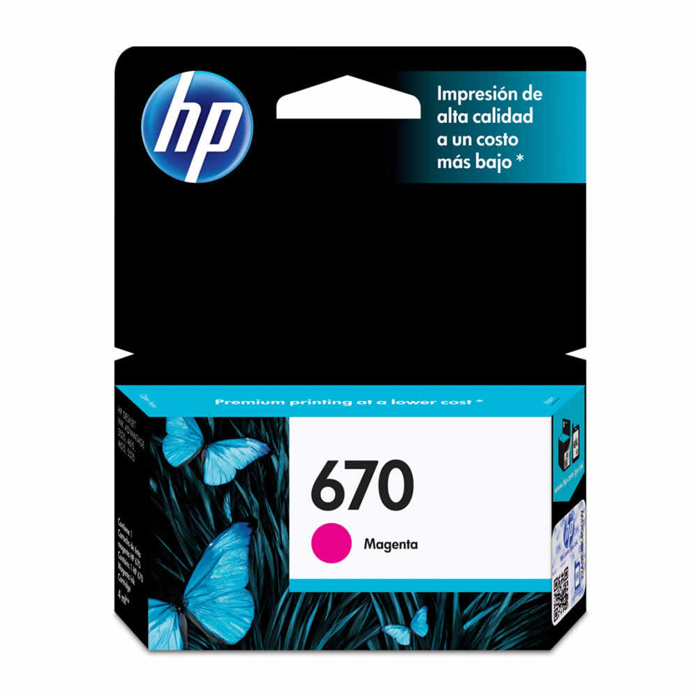 HP Cartucho de Tinta 670 CZ115AL Magenta