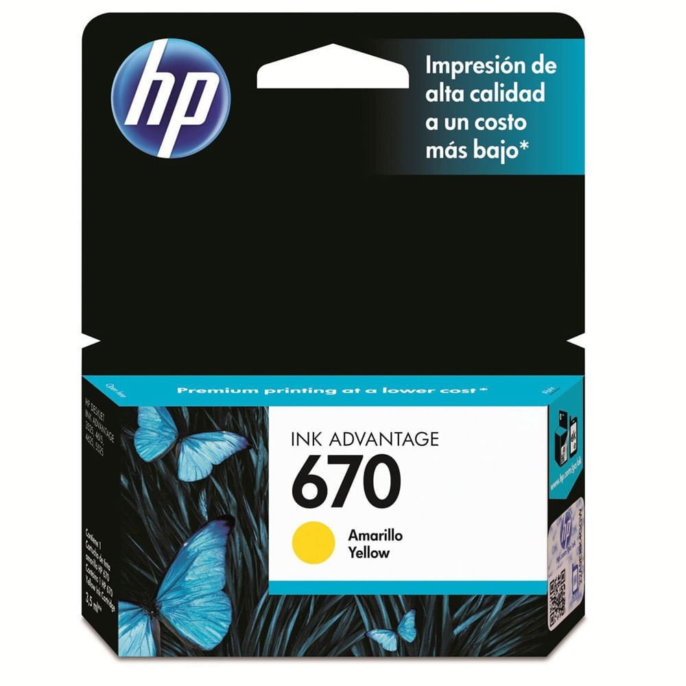 Hp Cartucho de Tinta HP 670 Amarillo