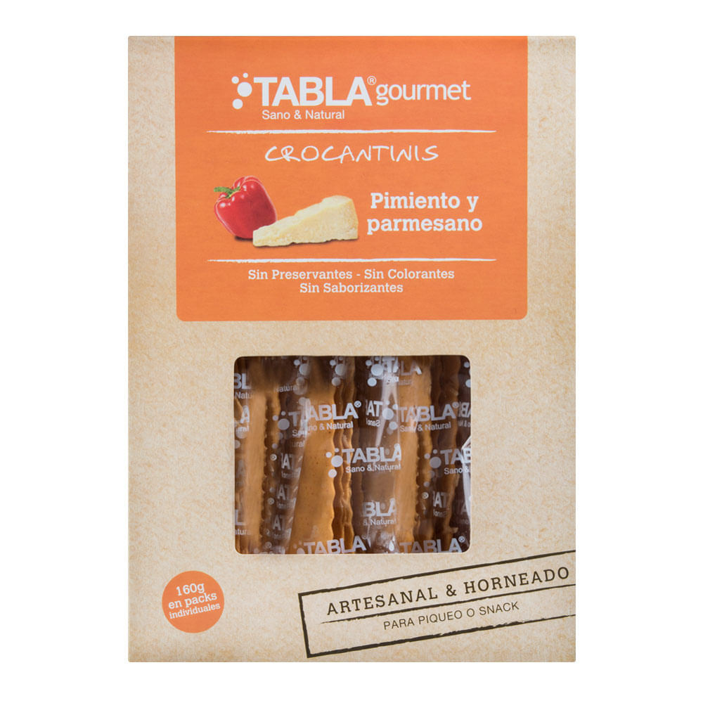 Crocantinis Pimiento y Parmesano Tabla Gourmet 160 g