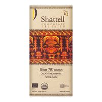 Chocolate Orgánico 75% Cacao Extra Dark Shattell Tableta 70 g