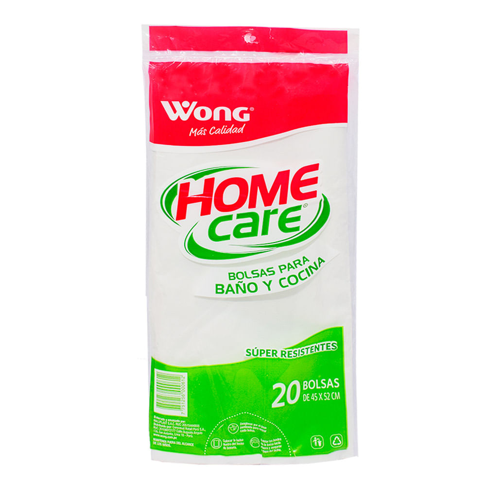 Bolsas para Basura Baño y Cocina Wong Pack 20 Unid c/u - Wong