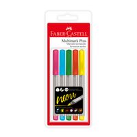 Marcador Multimk Plus Neón Blíster 5 unid
