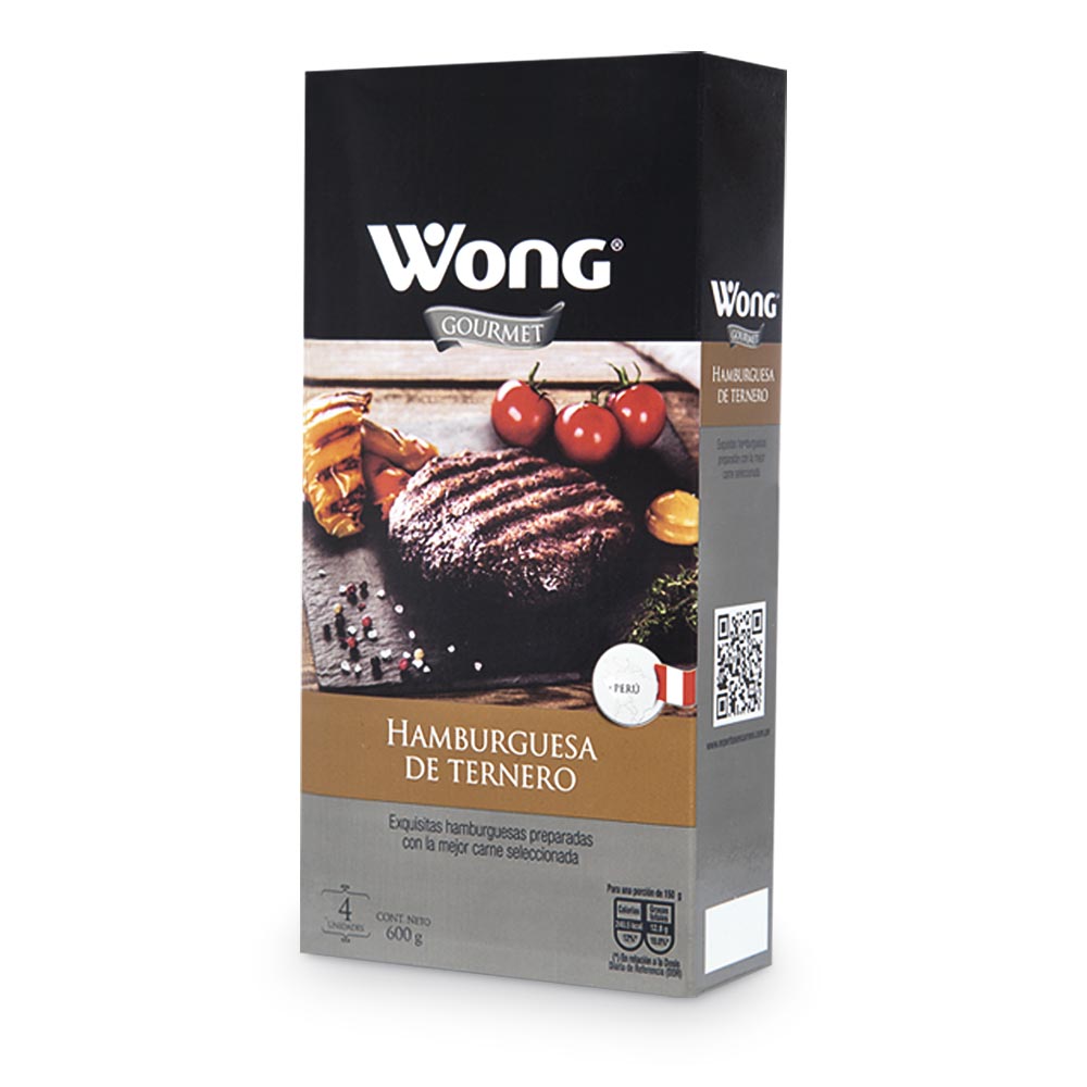 Hamburguesa de Ternero Wong Gourmet 4un