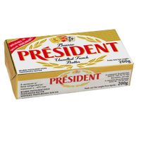 Mantequilla sin Sal Président Barra 200 gr