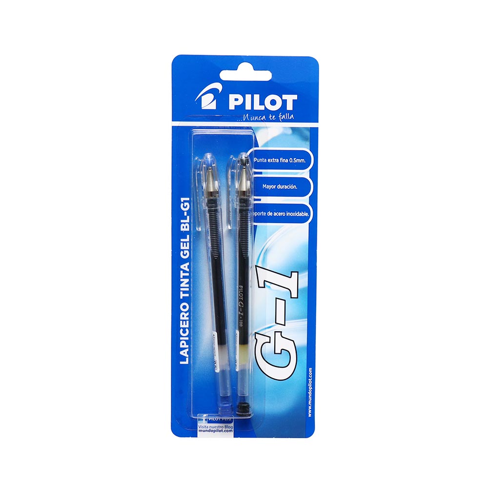 Lapicero Tinta Gel G1 Pilot Azul y Negro