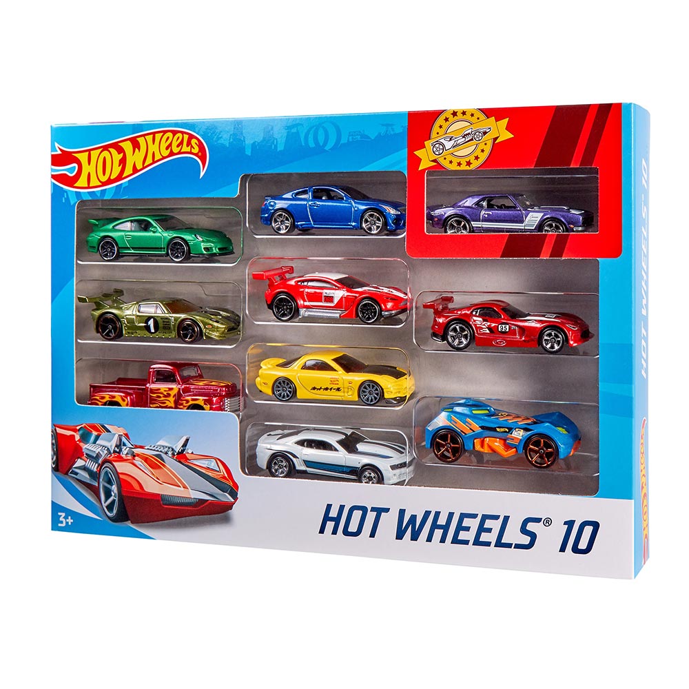 Auto de Juguete Hot Wheels 1:64 10 Piezas