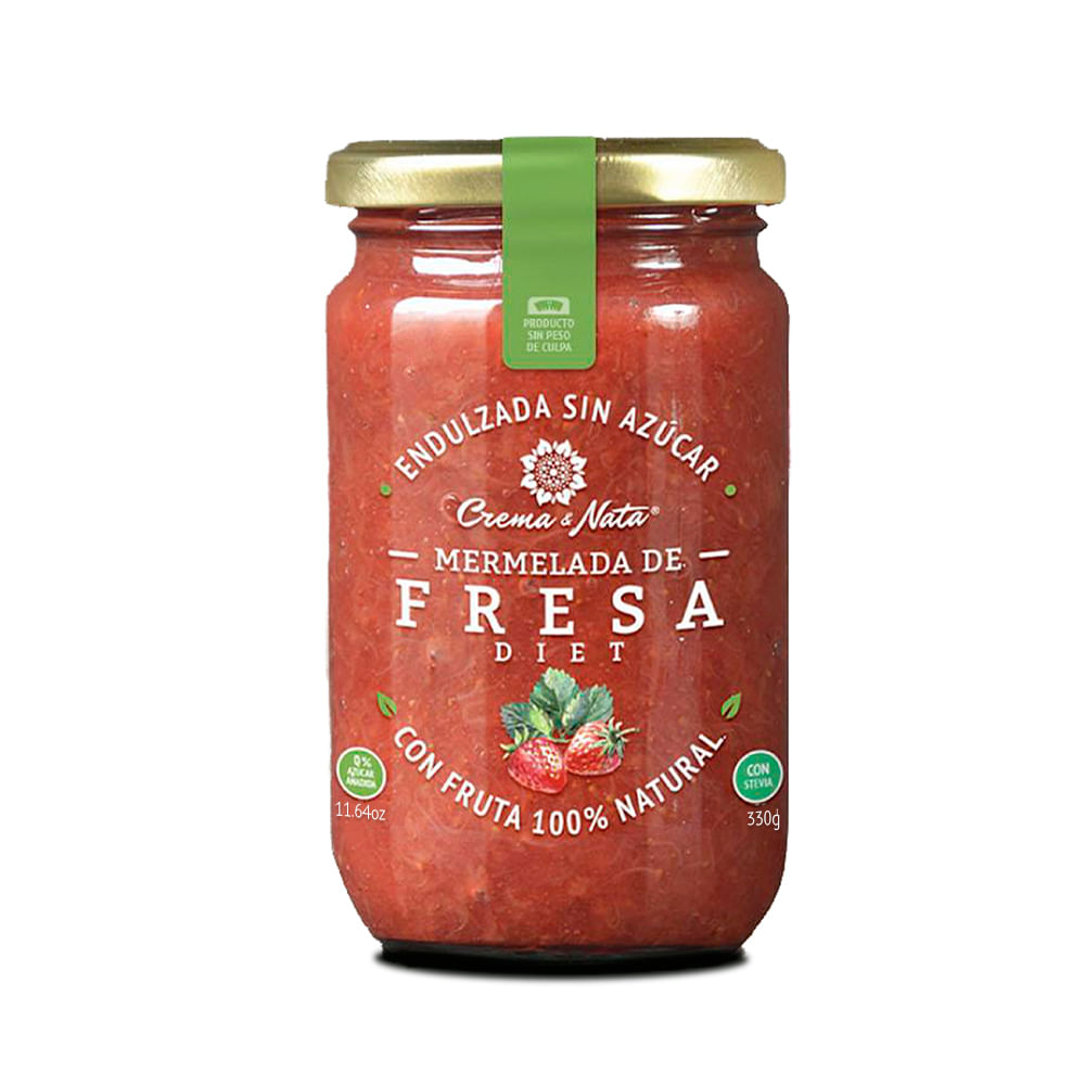 Mermelada de Fresa Diet Crema & Nata frasco 330 g