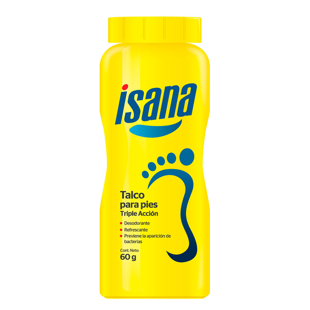 Talco para Pies Isana Triple Acción Contenido 60g