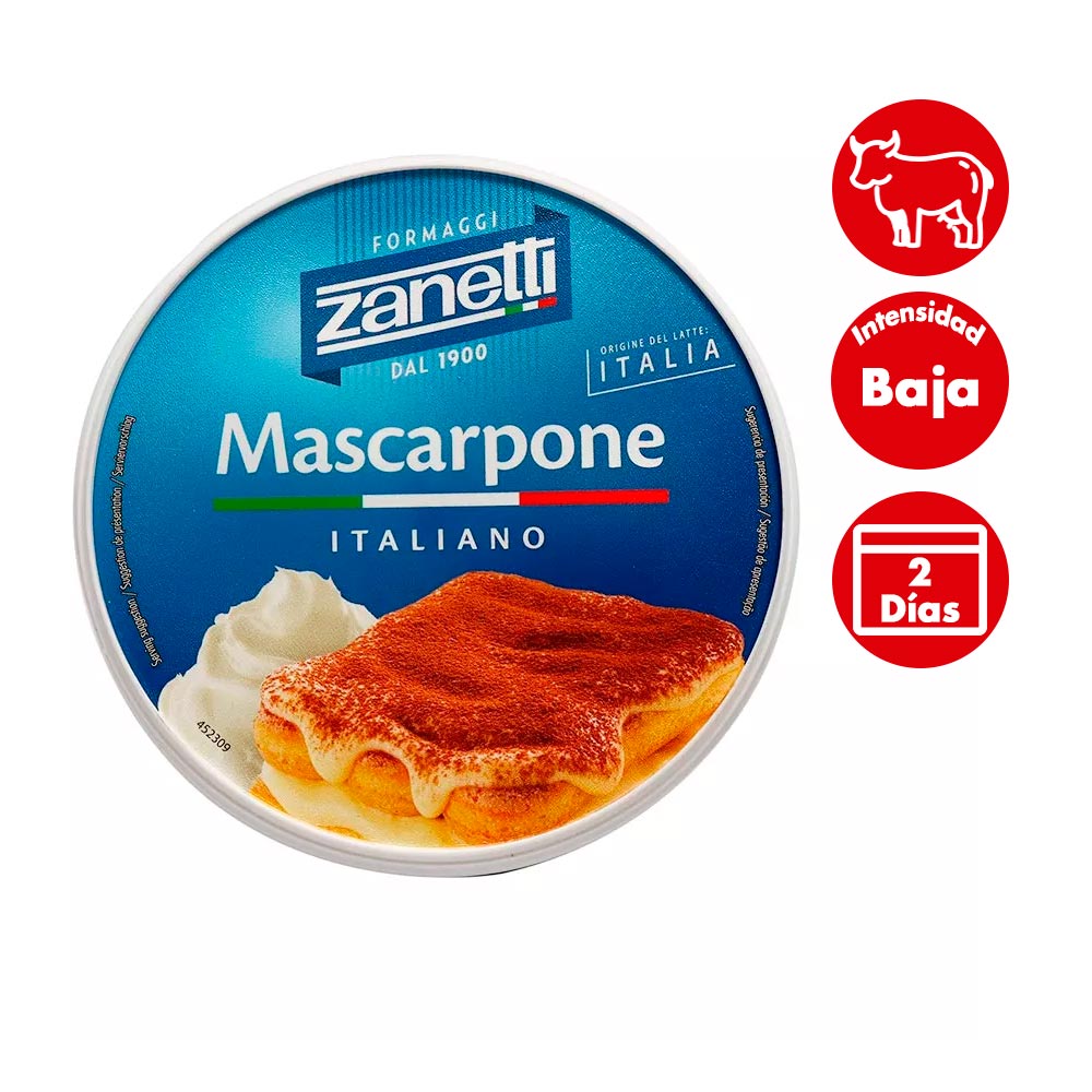 Queso Blando Mascarpone Zanetti Pote 250 gr