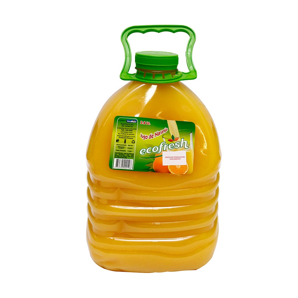 Jugo de Naranja Pasteurizada Eco Fresh Galón 3.8 L