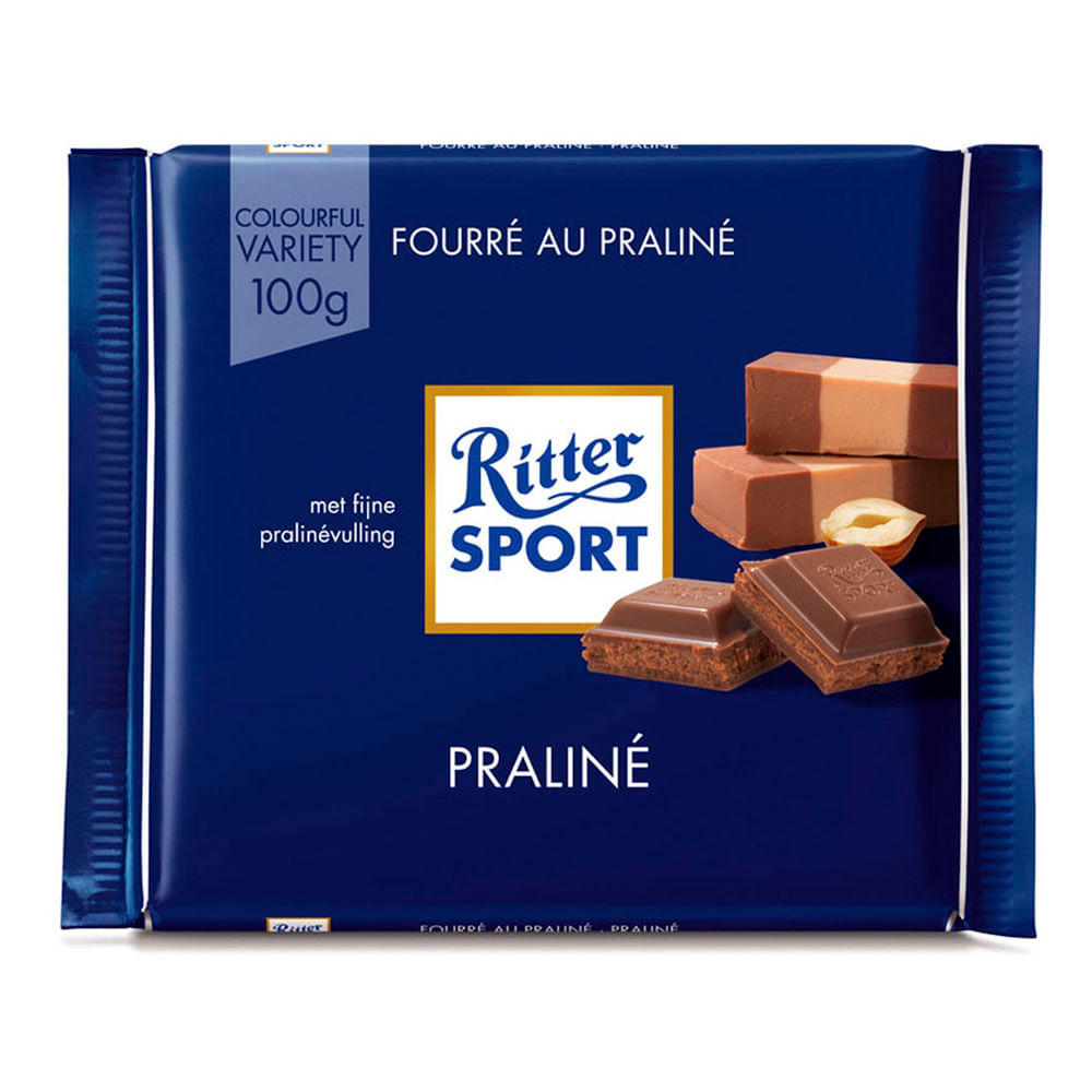 Chocolate de Leche Ritter Sport Praliné de Almendras Tableta 100 gr