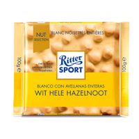Chocolate Blanco Ritter Sport Avellanas Enteras Tableta 100 gr