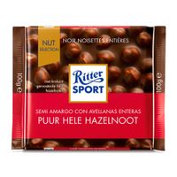 Chocolate Semi Amargo Ritter Sport Avellanas Enteras Tableta 100 gr