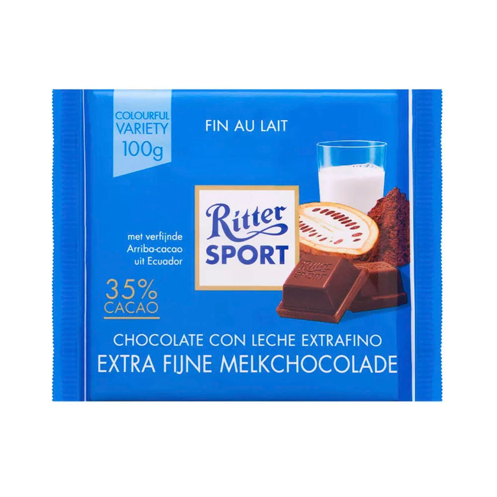 Chocolate con Leche Ritter Sport Extrafino Tableta 100 gr