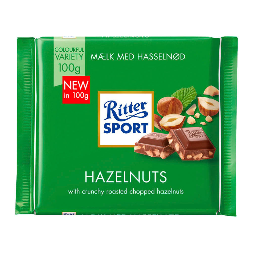 Chocolate con Leche Ritter Sport Avellanas 100g