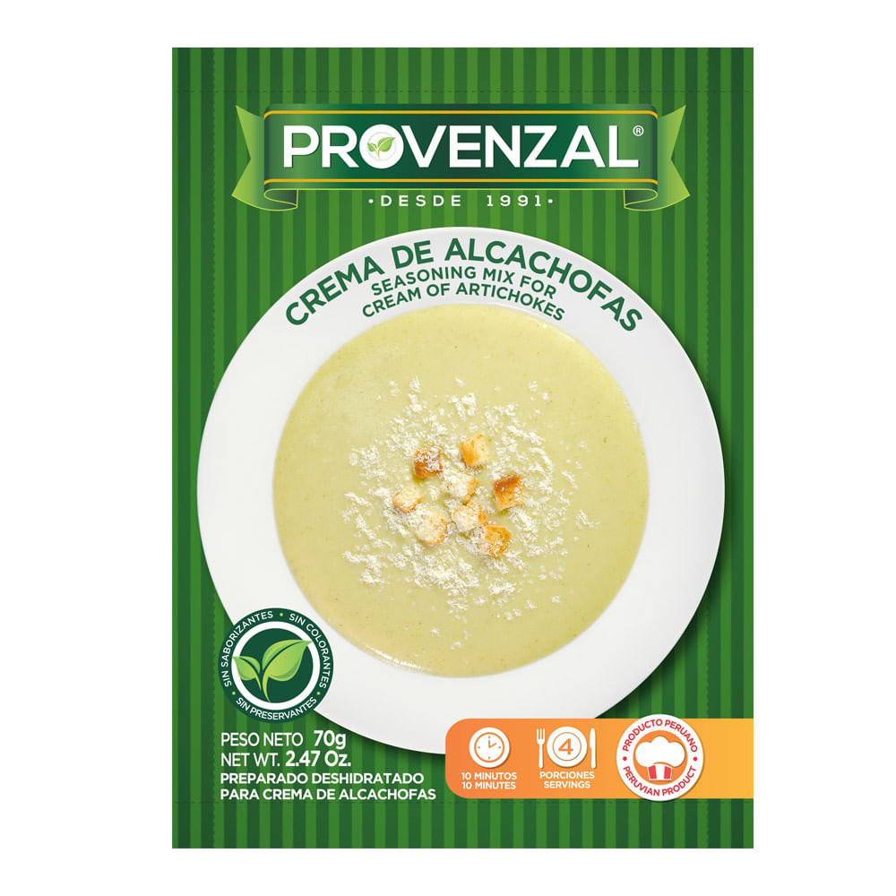 Crema De Alcachofas Provenzal Sobre 70 g