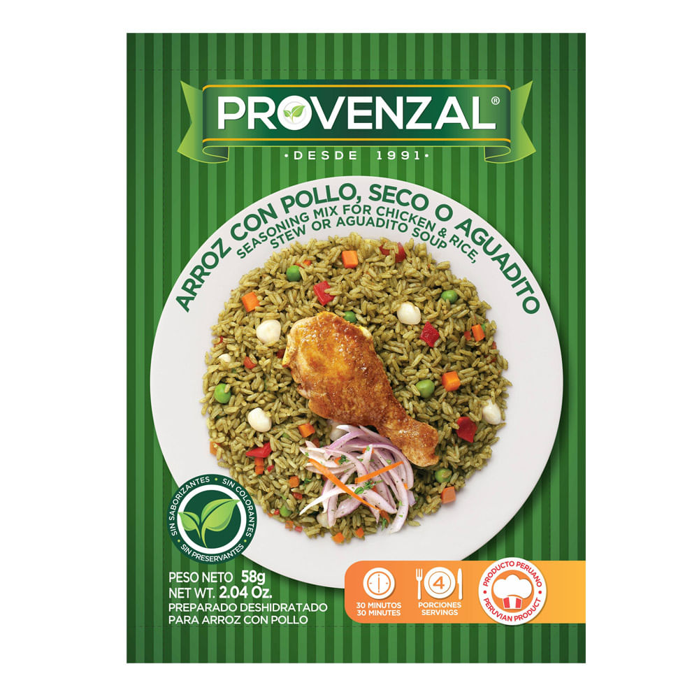 Base para Arroz con Pollo Provenzal Sobre 58 g