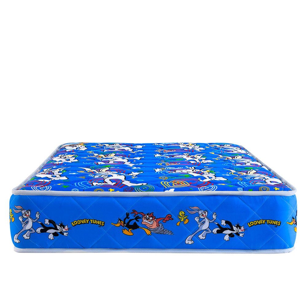 Forli Colchón 1.5 Plazas Looney Tunes Azul + Almohada
