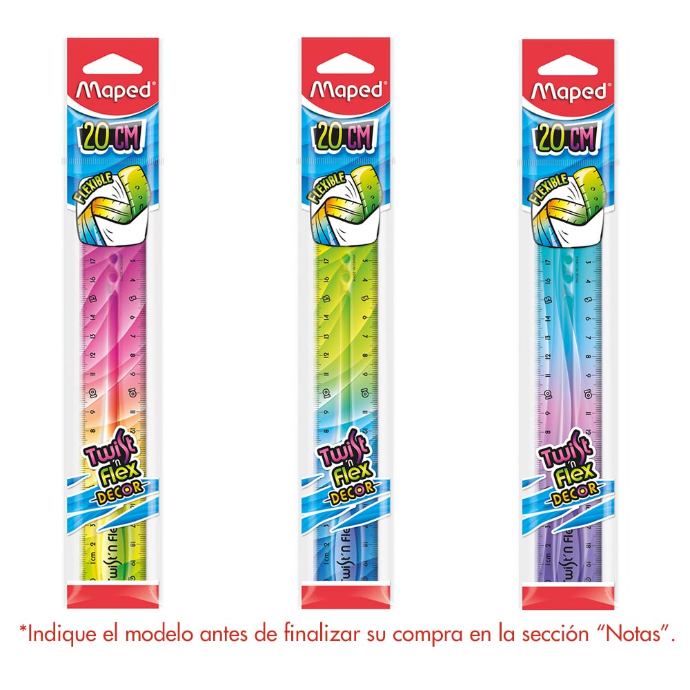Regla Flexible Decorada Maped 20 cm Surtido