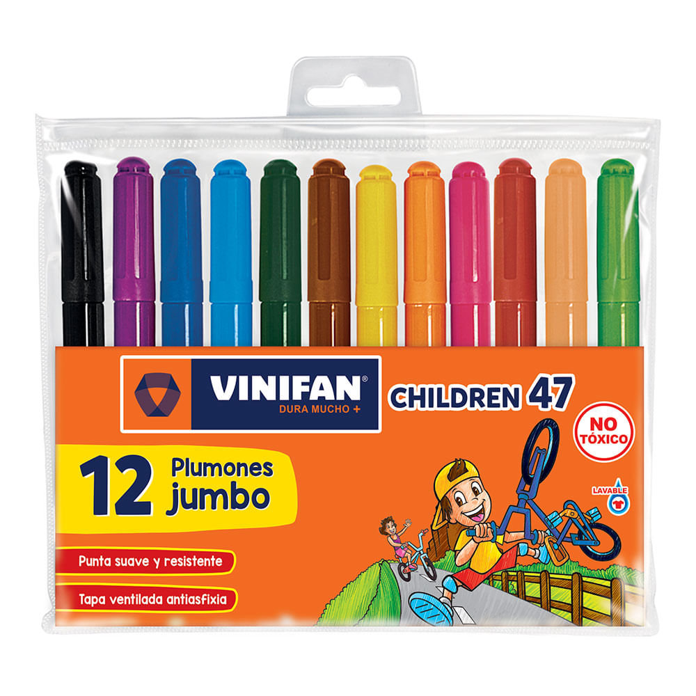 Plumones Vinifan Gruesos Children 12 un