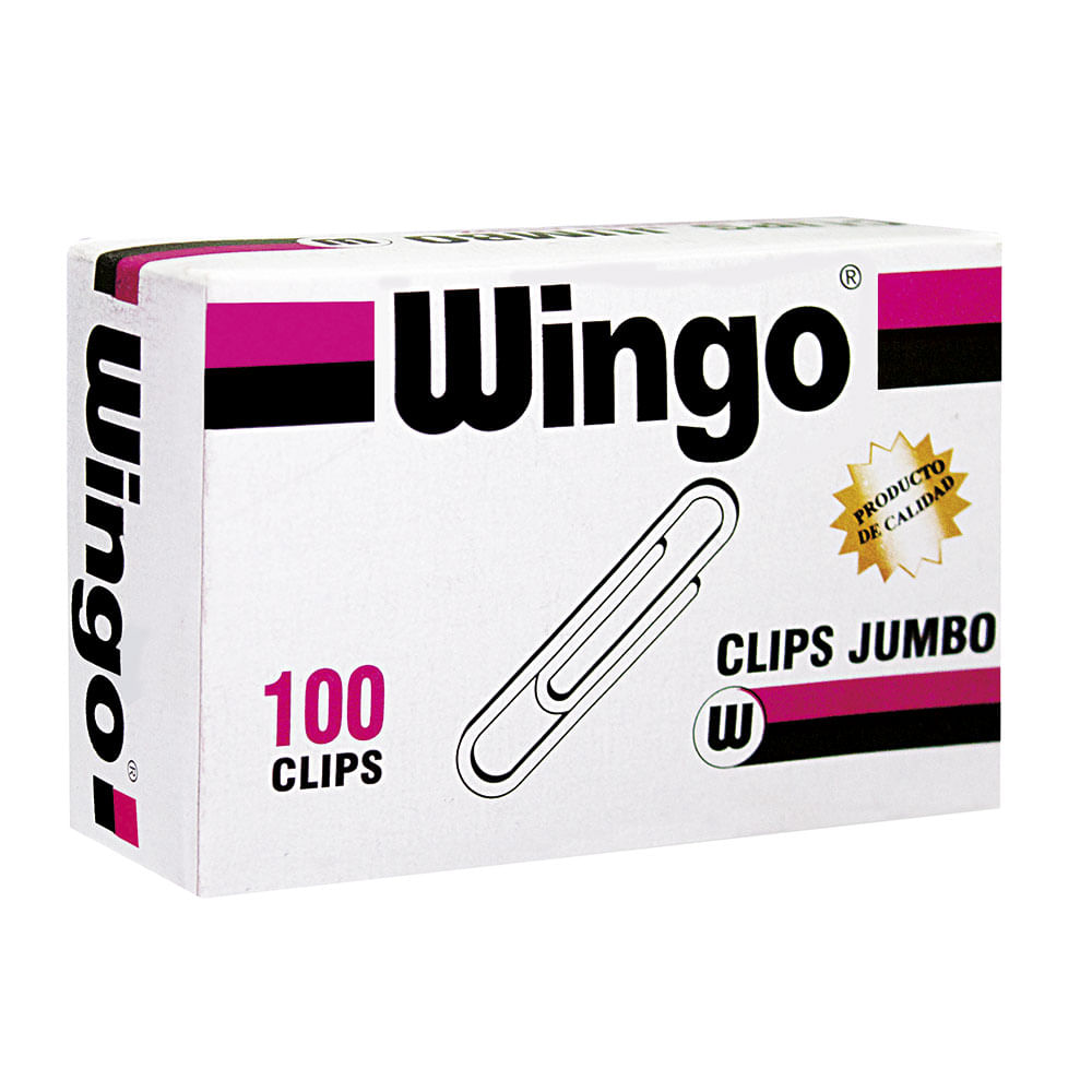 Clips Jumbo Wingo Caja 100 Unid