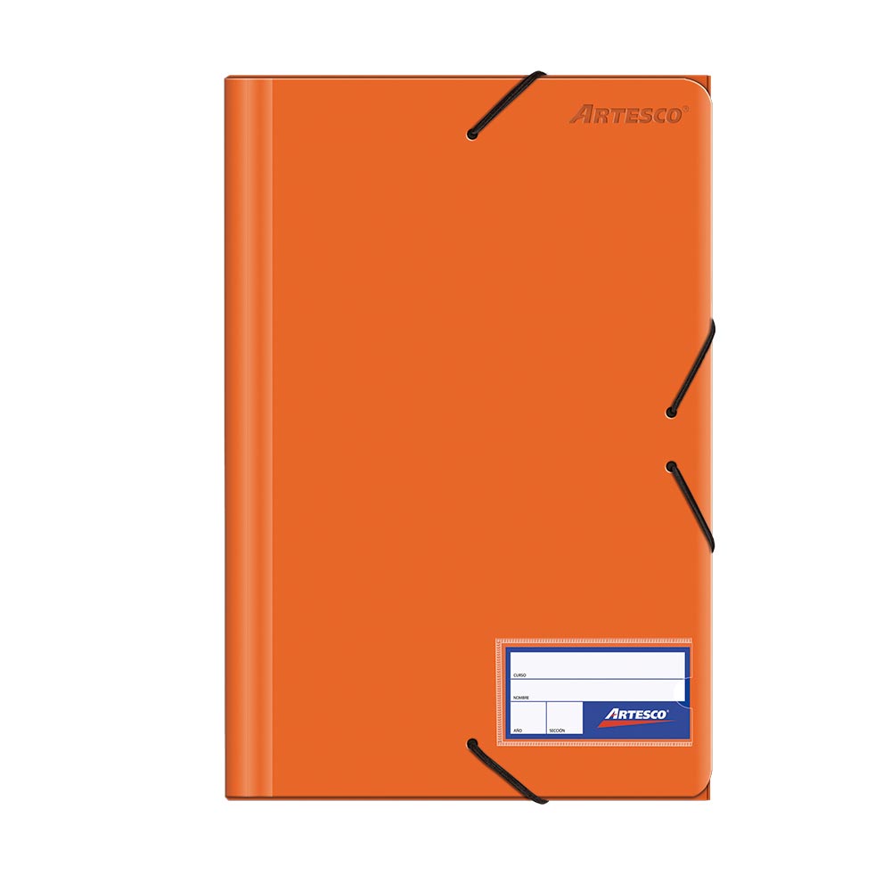 Folder con Liga Artesco Naranja