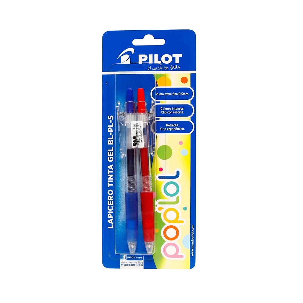 Lapicero Tinta Gel Pop Lol Pilot Azul y Rojo