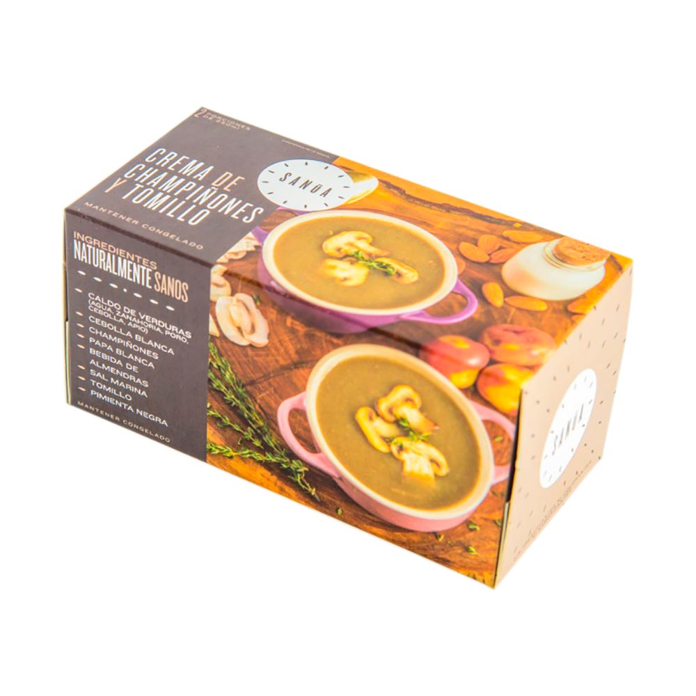 Crema de Champiñones y Tomillo Sanúa Caja 250 ml