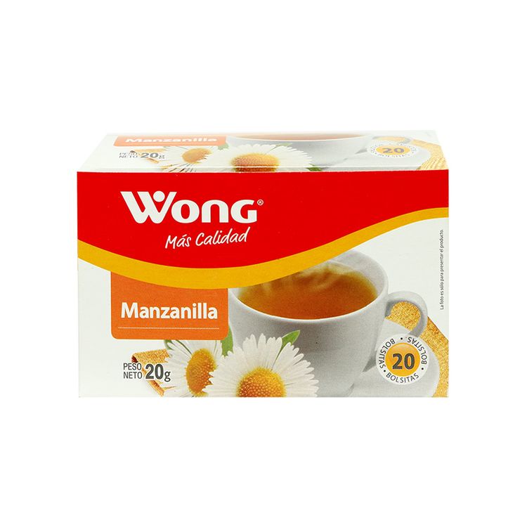 Manzanilla Filtrante Wong Caja De 20 Unid Wong