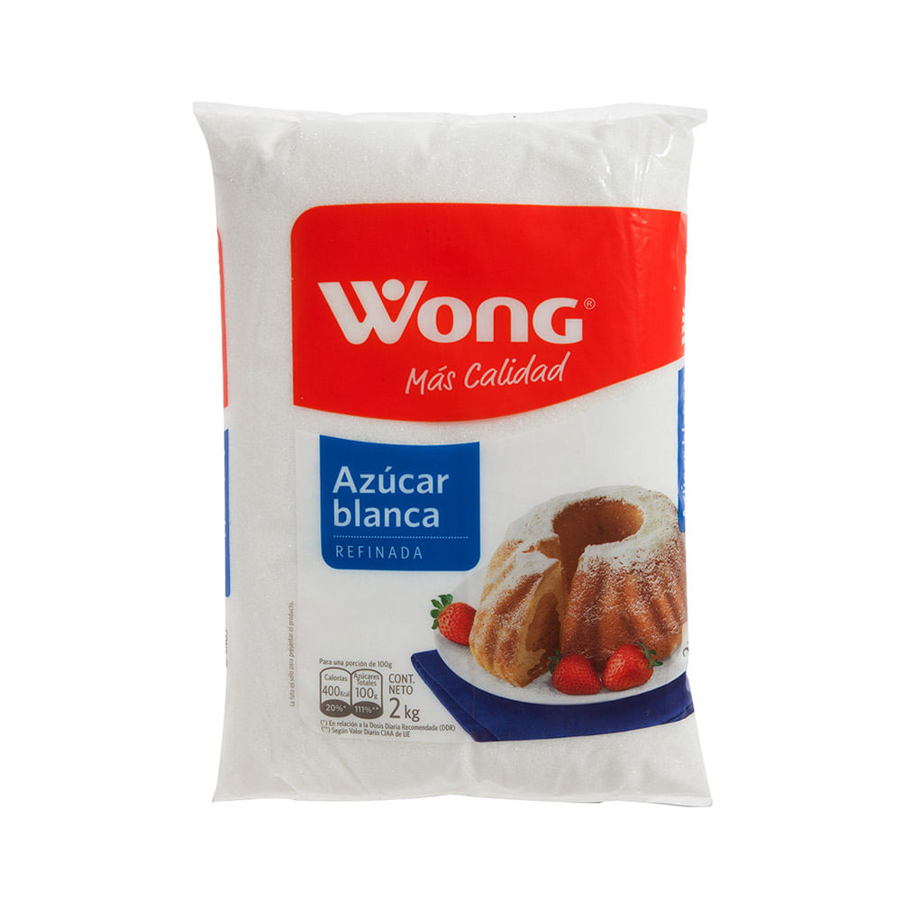 Azúcar Blanca Wong Bolsa 2 kg