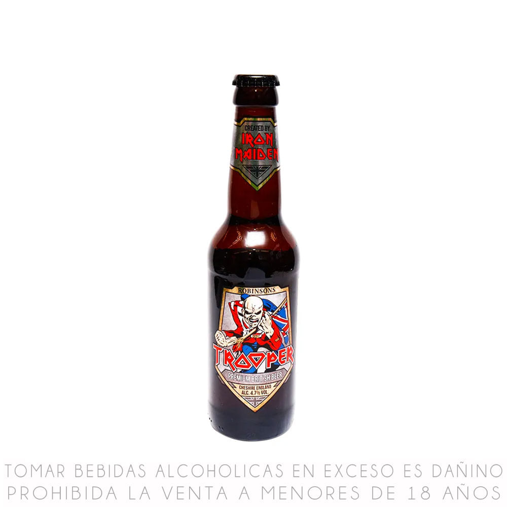 Cerveza Artesanal Amber Ale Trooper By Iron Maiden Botella 330 Ml Wong