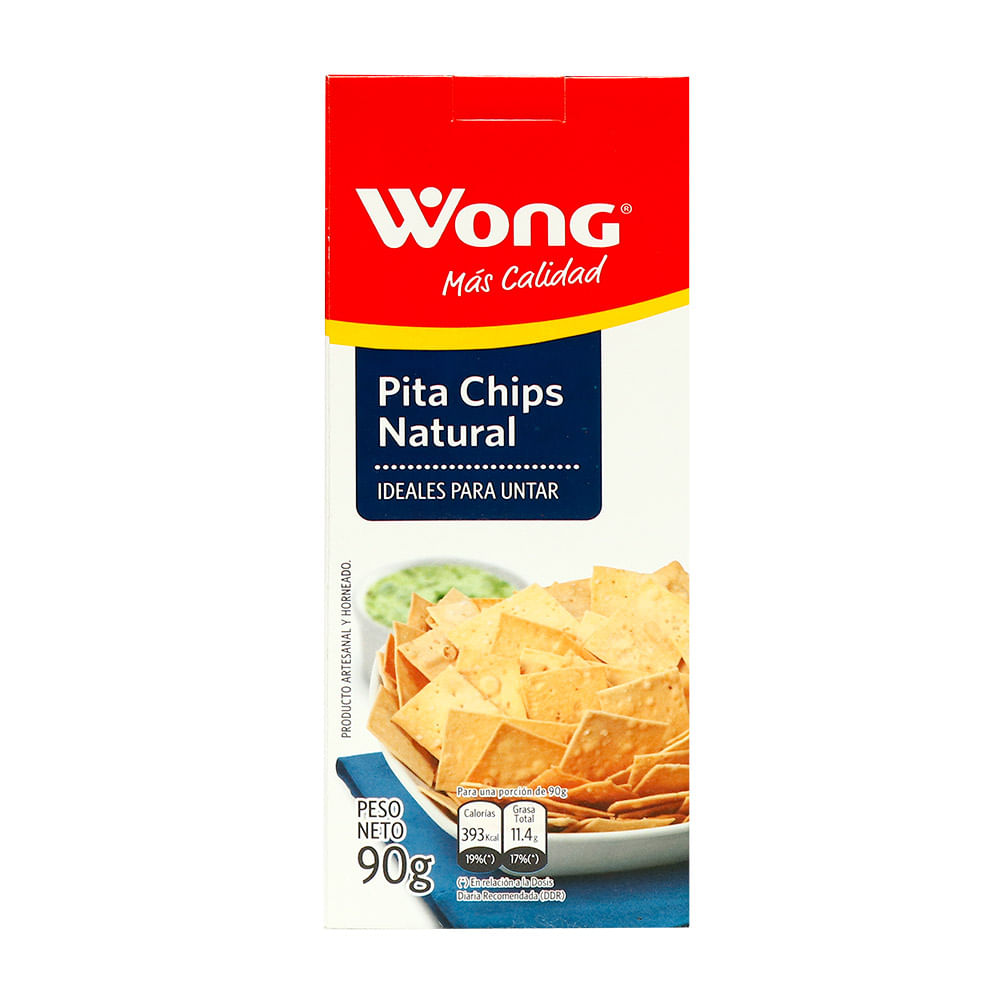 Pita Chips Natural Wong Caja 90 g Wong