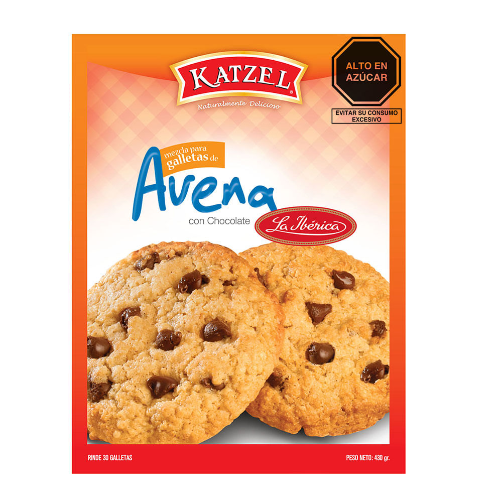 Mezcla para Galletas Katzel Avena con Chocolate Caja 430 g