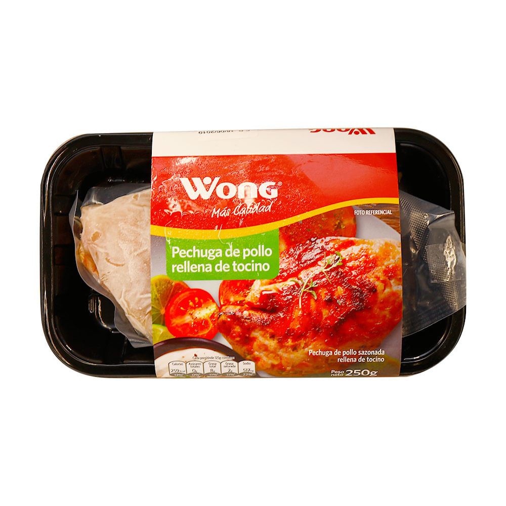 Pechuga de Pollo Rellena de Tocino Bandeja 250 g