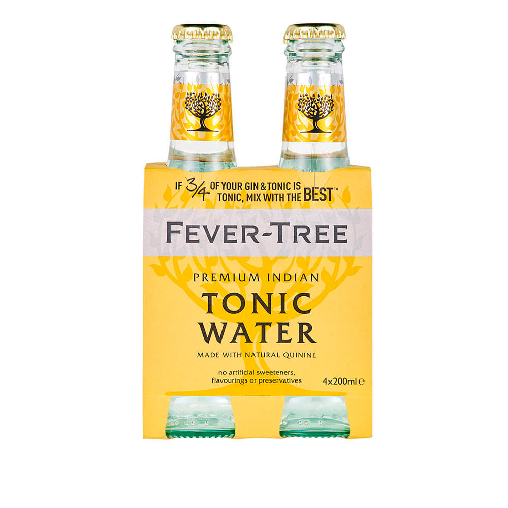 Fourpack Agua Tónica Fever Tree Botella 200ml