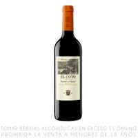 Vino Tinto Tempranillo El Coto Crianza Botella 750ml