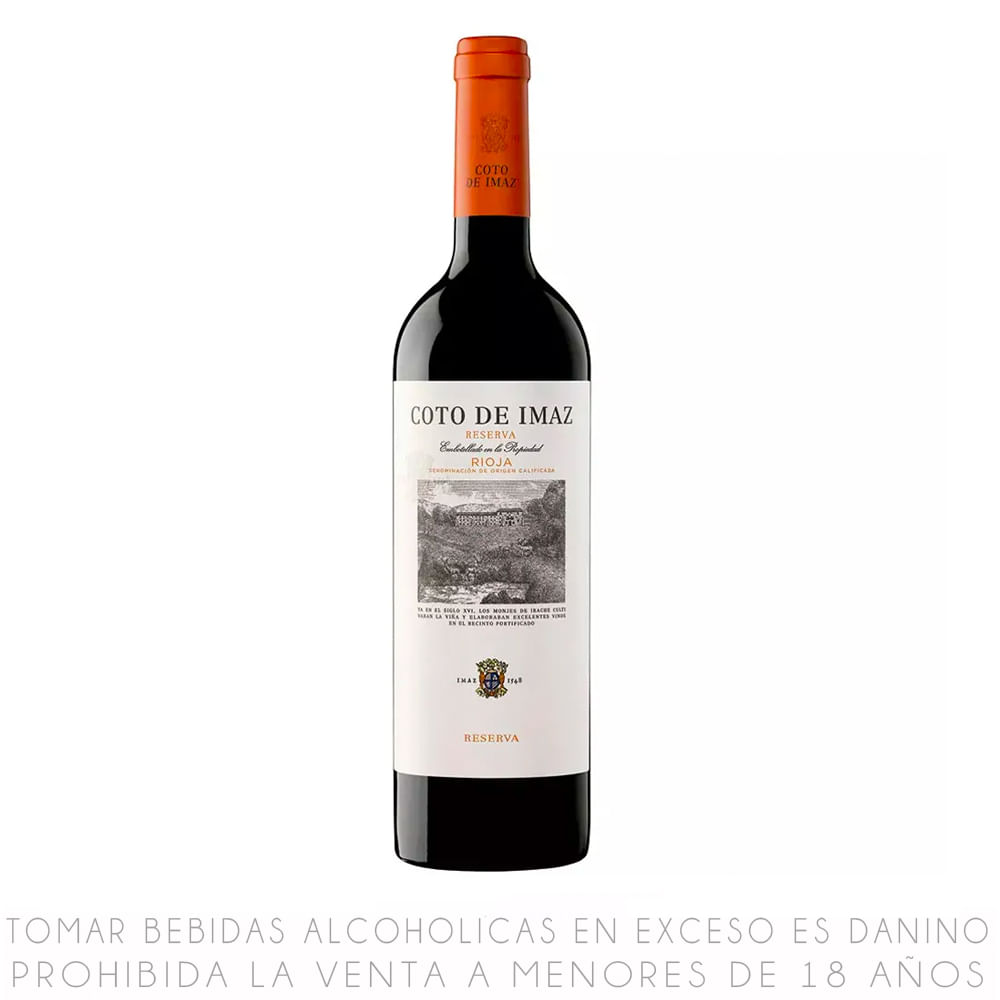 Vino Tinto Tempranillo Coto de Imaz Reserva Botella 750ml