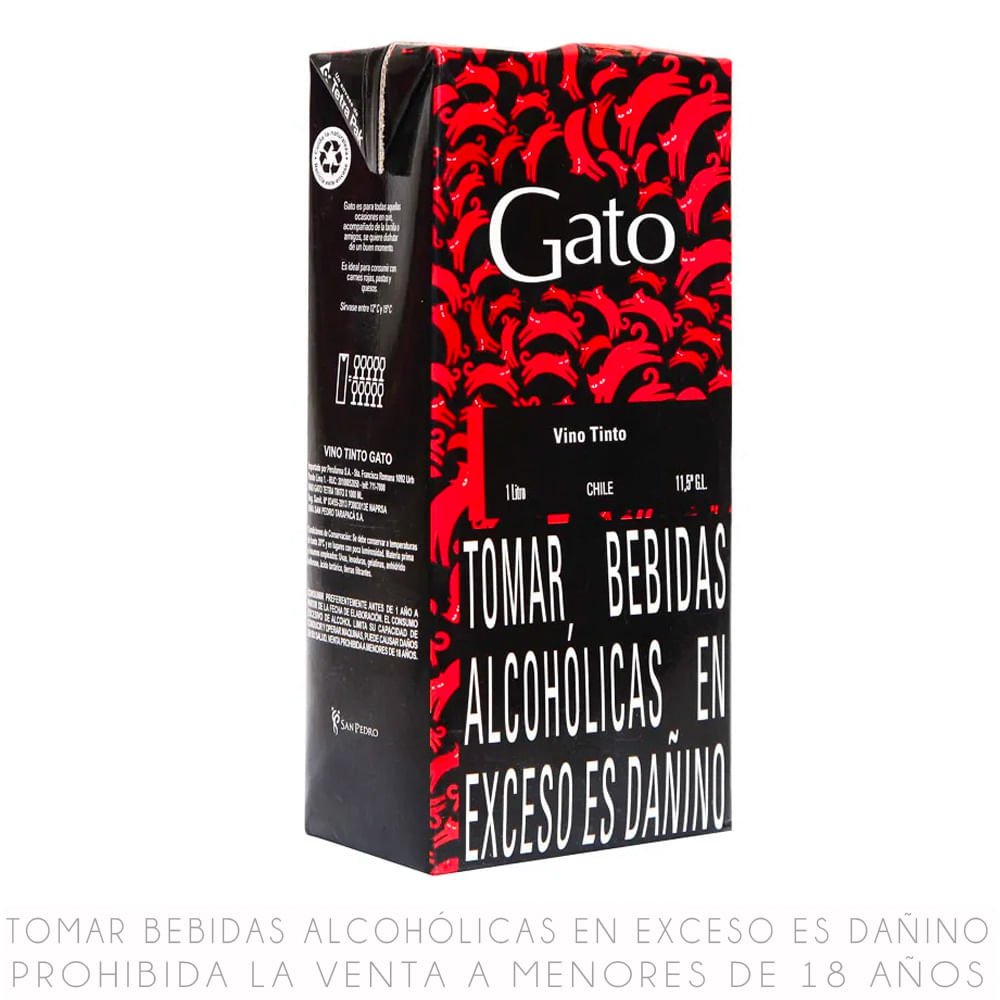 Vino Tinto Gato Negro Caja 1 L - Metro