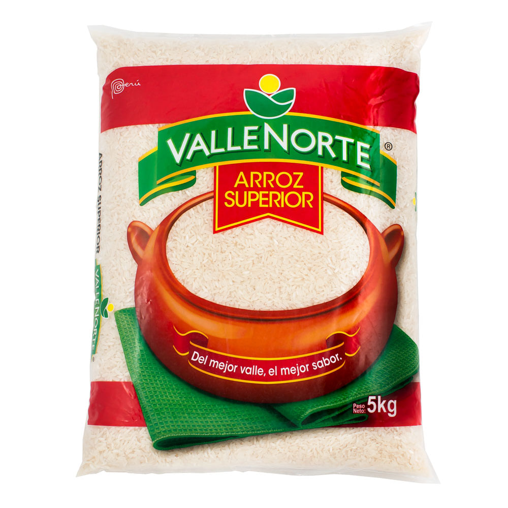 Arroz Superior Valle Norte Primera cosecha Bolsa 5 Kg