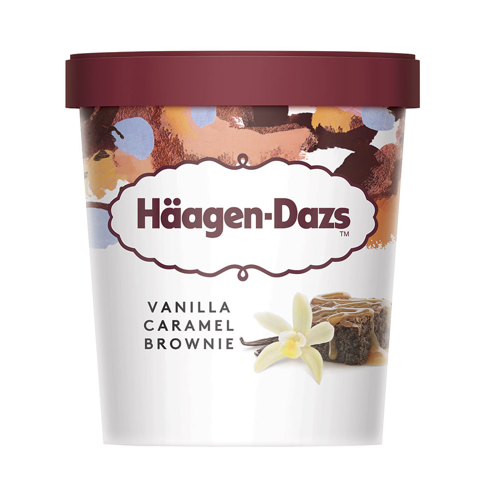 Helado Haagen Dazs Vainilla Caramel Brownie 473ml