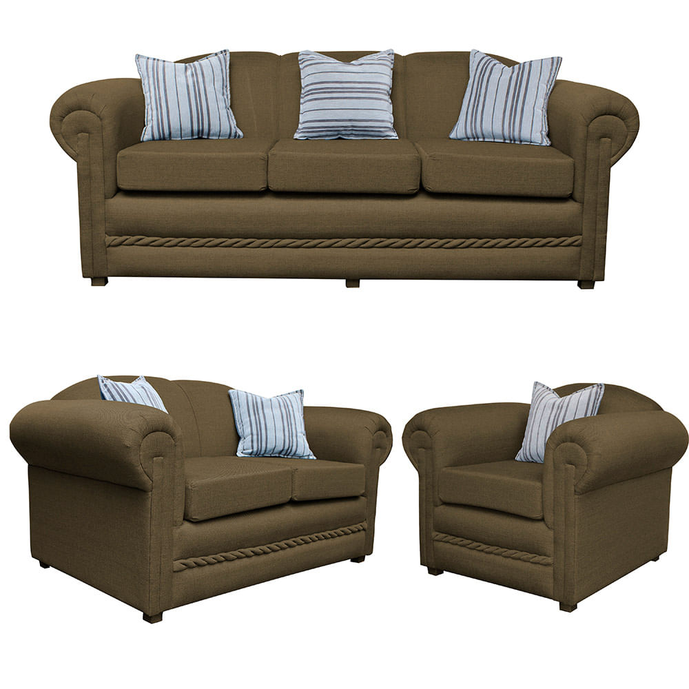 Casabella Sillones 3-2-1 Cuerpos Marsella Marrón